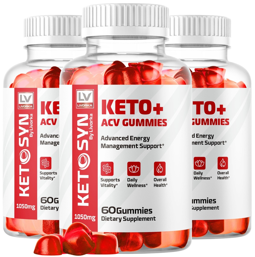 LIVORKA (3 팩) Ketosyn ACV Gummies, Keto Syn Gummies, Ketosyn Keto Plus ACV Gummies, Ketosyn Keto ACV Gummies, Keto Syn ACV Gummies 1050 MG, Keto ACV Gummies Ketosyn, 3 개월 동안 180 Gummies