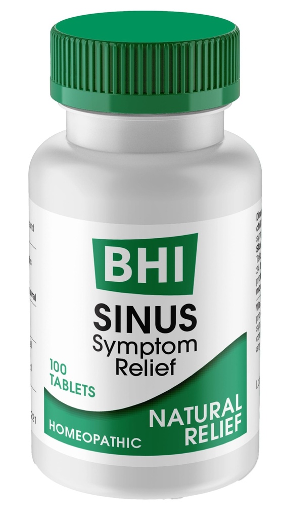 BHI Sinus Natural Congestion Relief 7 Targeted Homeopathic Active Ingredients는 여성 및 남성을위한 Nasal Cold Symptoms, 통증, 압력 및 두통 여분 강도 지원 - 100을 완화합니다. 기타 제품