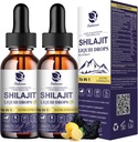 (2 팩) 남자 & 여자를 위한 Shilajit, 16에서 1 액체 Shilajit 하락, 추적 무기물, 인삼, 심황, Ashwagandha, 면역 지원, 에너지 부스트 & 합동 건강, 2 FL. Oz