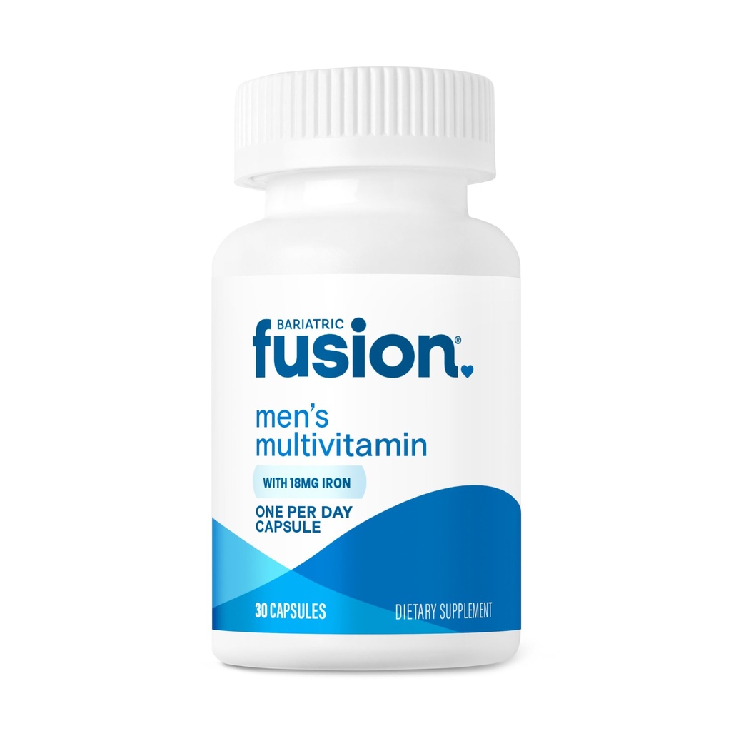 Bariatric Fusion One Per Day Bariatric Multivitamin with Iron for Men | 전립선과 심장 지원 비타민과 함께 | 가금류 우회 및 소매 구스트ectomy | 30 캡슐 | 1 개월 공급
