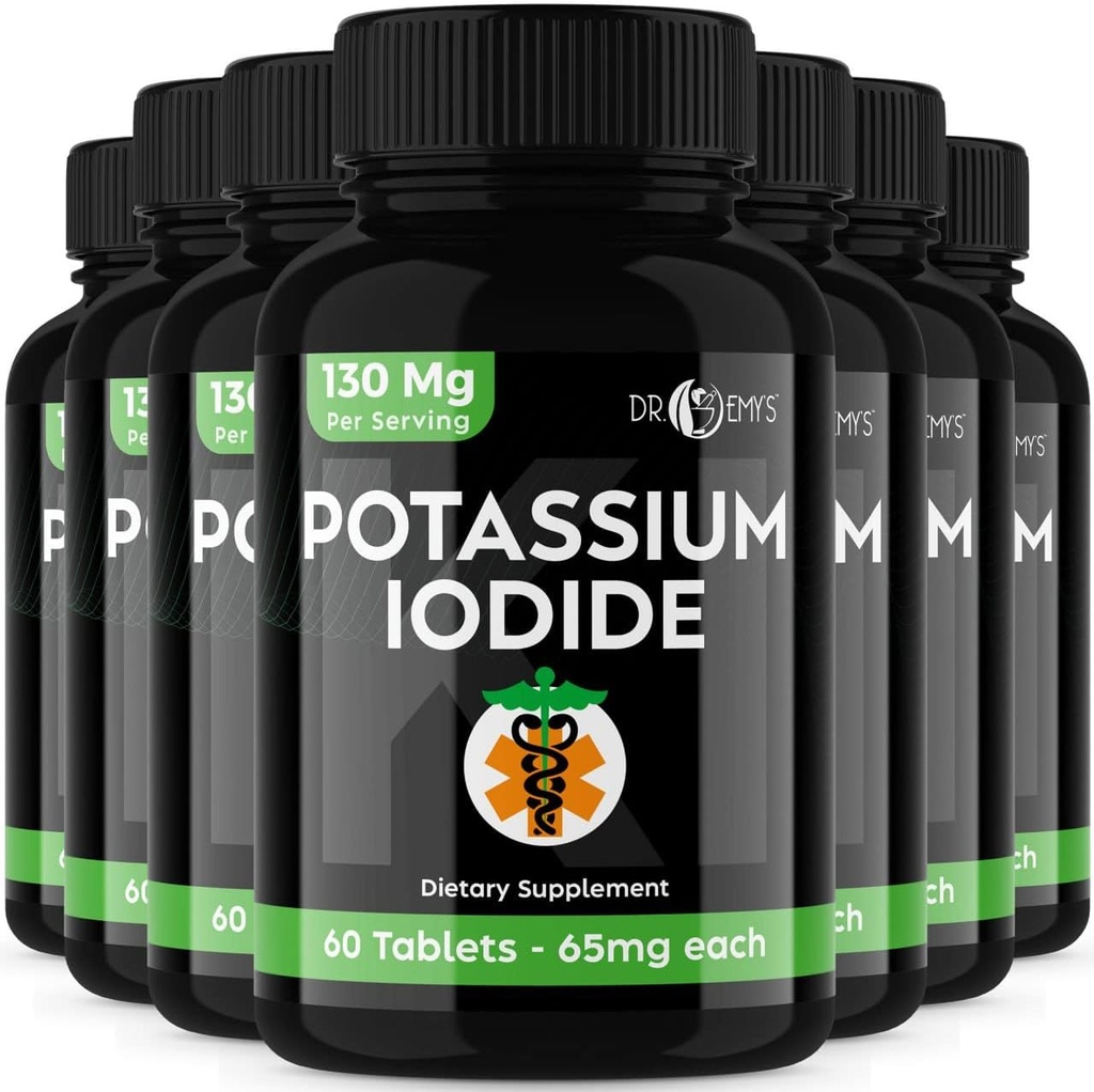 칼륨 Iodide 알약 정제 - 7 팩 130mg 서빙 총 420Tablets -Dr Emys 칼륨 Iodide 정제