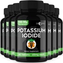 칼륨 Iodide 알약 정제 - 7 팩 130mg 서빙 총 420Tablets -Dr Emys 칼륨 Iodide 정제