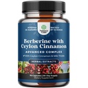 서빙 복합체 당 배양 Berberine 플러스 1200mg - Ceylon Cinnamon 캡슐 플러스 Silymarin 우유 이틀 추출물 - 심장 건강 지원을위한 활성 PK 90 캡슐