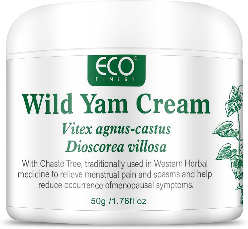 WFDL Wild Yam Cream for Hormone Balance, Chasteberry, Aloe & Vitamin E for Menopause Relief, Soothes Night Sweat & Hot Flashes, Eases Mood Swings (1.76 OZ)