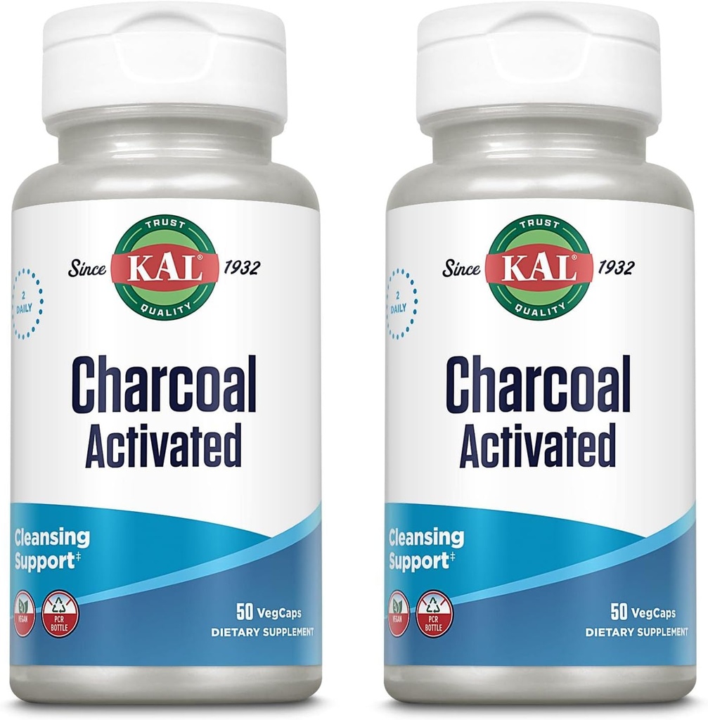 KAL 숯 280mg - 50 캡슐 | 2 팩