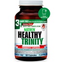 Natren 건강한 삼위일체 Probiotics 보충교재 - 60 낙농장과 글루텐 자유로운 젤 캡슐 - Gut와 소화 건강을 개량하십시오, - 30억 CFU - Lactobacillus Acidophilus, Bifidobacterium, Bulgaricus