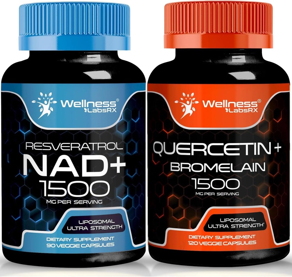 WELLNESS LABSRX Quercetin 와 Bromelain | NAD 보충 캡슐