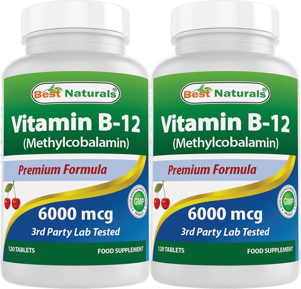 Methylcobalamin (Methyl B12)로 제일 자연적인 비타민 B-12, 6000 mcg 120 이하 언어 정제 (120의 조사 2))
