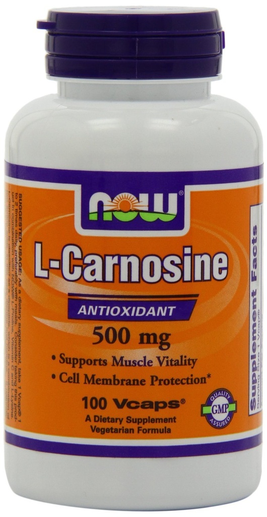지금 음식, L Carnosine 500mg 100 VegiCaps (2의 포장)