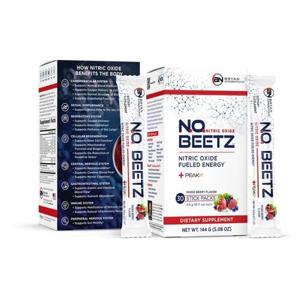 N.O. Beetz Nitric Oxide Fueled Energy Boost Supplement, Hydration & Cellular Energy Production Enhancer, 비타민과 미네랄 혼합 (30 서빙)