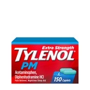 Tylenol PM 여분 힘 야간 고통 Reliever & 잠 원조 모자, 500 mg Acetaminophen & 25 mg Diphenhydramine HCl, 야간 통증 & 고통, 비 Habit 형성, 150 ct를 위한 기복