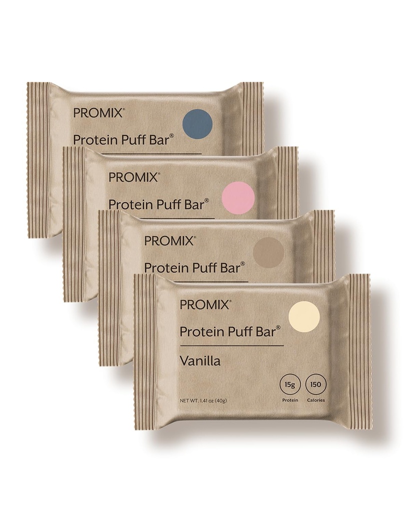 ProMix 영양 단백질 퍼프 바 - 다양한 팩 - 바닐라, 초콜릿, 딸기, 블루 베리 - Marshmallow Crispy Treat - 높은 단백질 및 낮은 칼로리 - 12 바