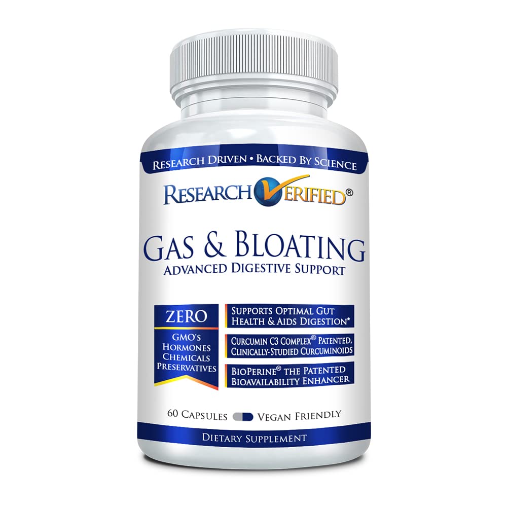 연구 검증 된 가스 및 bloating - 릴랙스 인testinal Muscles, Eliminate Gas Buildup - Artichoke Powder, Ginger, Peppermint Leaf Powder - 60 캡슐 - Vegan ...