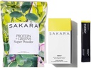 SAKARA Protein + Greens Super Powder & Energy Effervescent - 유기 단백질 분말 및 녹색 분말, 정제 설탕 무료 전해질 분말