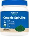 Nutricost 유기 Spirulina 분말 454 그램, 1LB - 순수한, 증명된 유기 Spirulina
