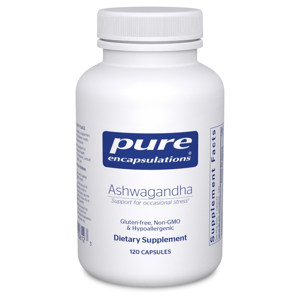 Pure Encapsulations Ashwagandha - 500 mg Ashwagandha 추출물 - 대사 및 스트레스 지원 - 면역 지원 - GMO 무료 및 채식주의자 - 120 캡슐