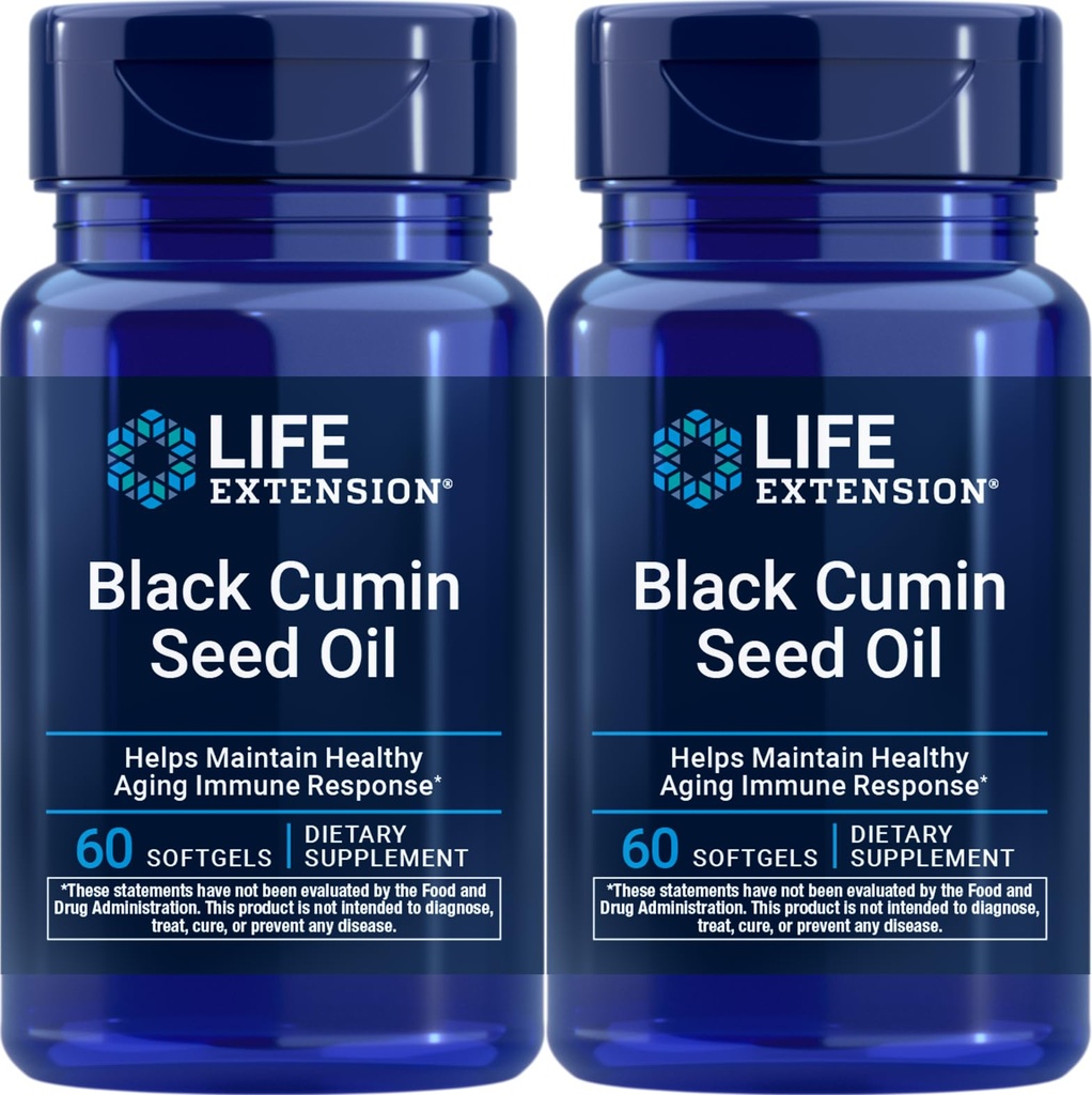 수명 연장 검정 Cumin씨 기름, 60 softgels (포장 2)