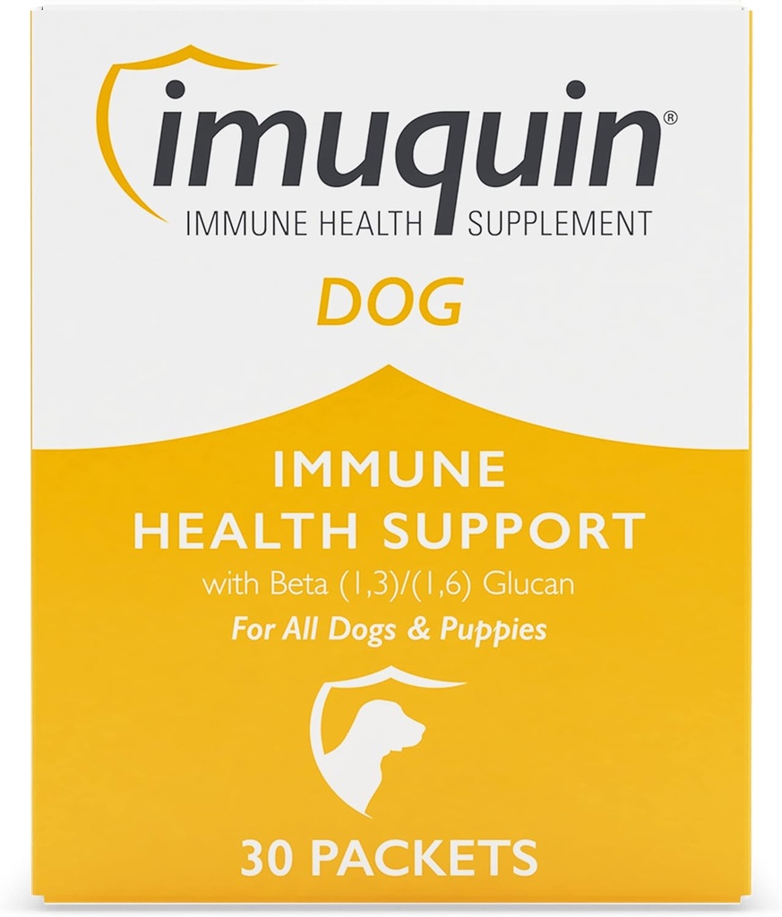 Nutramax Imuquin Immune 건강 보충교재는 개와 강아지를 위한 분말을 보충합니다 - beta 포도당으로, 바다 입술, 비타민 및 무기물, 30의 소포
