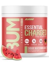RAW Pre-Workout Powder, Essential CHARGED (Sour Watermelon) - 남성 및 여성을위한 사전 운동 보충 - 초점, 무드 및 성능 지원 - 카페인, 알파 GPC, L-Citrulline, Beta Alanine (25 서빙)