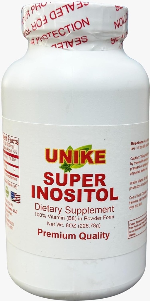 Super Inositol 다이어트 보충| Inositol (비타민 B8) Hormonal Balance, Fertility 및 Ovarian Support 용 분말| 글루텐 무료, Vegan 8 Oz (팩 1)