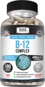 Kaya Naturals B-12 Complex | 여성용 멀티비타민 보충 | 에너지 및 대사 부스터 | Biotin, Choline, Inositol, Folate 및 비타민 C와 비타민 보충 교재