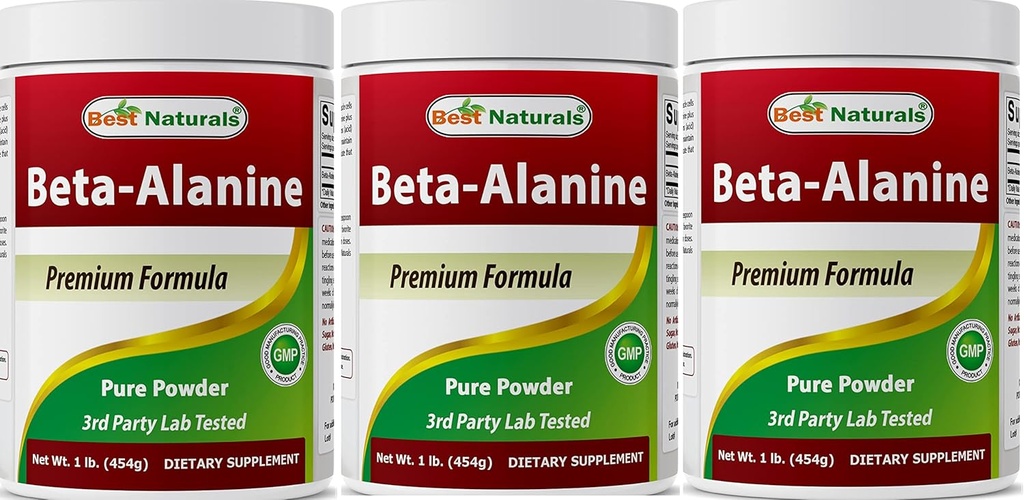 최고의 자연 Beta Alanine 순수한 분말 1 파운드 (1 파운드)