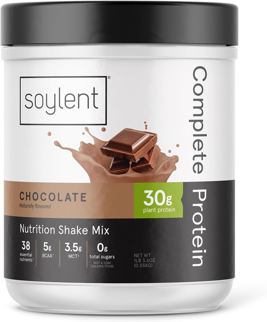 근육 성장과 회복, BCAAs, DHA, MCT, 28 비타민 & 무기물, 영 설탕, 글루텐 자유로운, Vegan - 1.25lb를 위한 가용성 완전한 단백질 분말, 초콜렛, 30g 단백질 셰이크