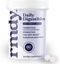 rmdy Constipation, Bloating, & Gas Relief | Diarrhea, & IBS의 구호 | 소화 건강 및 구트를 위한 프로바이오틱 | 60 Sugar Free Chewable Bloating Relief Tablet