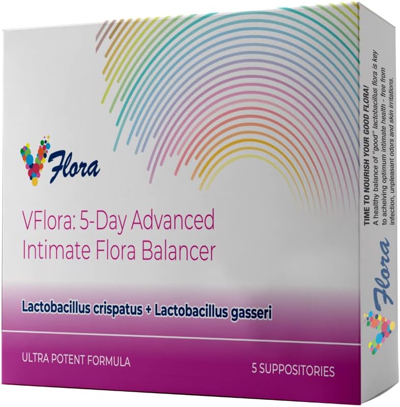 VagiBiom 5-Day Vflora (Lactobacillus crispatus + L. Gasseri)를 균형 Intimate Flora. 피부 건강을 위한 Nourish와 Nurture 좋은 Flora. Ultra Potent 100 % 천연 채식 (5 좌약)