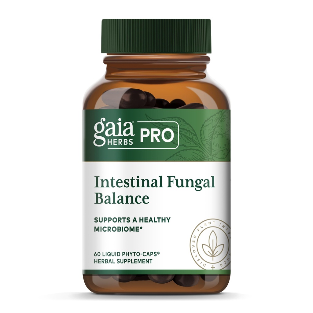 Gaia Herbs Pro Intestinal Fungal Balance - 소화 지원 보충교재 * - 성령 바실 리프, Cinnamon Bark & Oregon 포도 뿌리와 깨끗한 지원 보충교재 * - 60 액체 Phyto 모자 (60 인분)