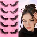 Fox Eye Wispy 속눈썹 20mm 긴 고양이 눈 속눈썹 천사 날개 속눈썹 가짜 밍크 속눈썹 자연 룩 5 쌍 팩