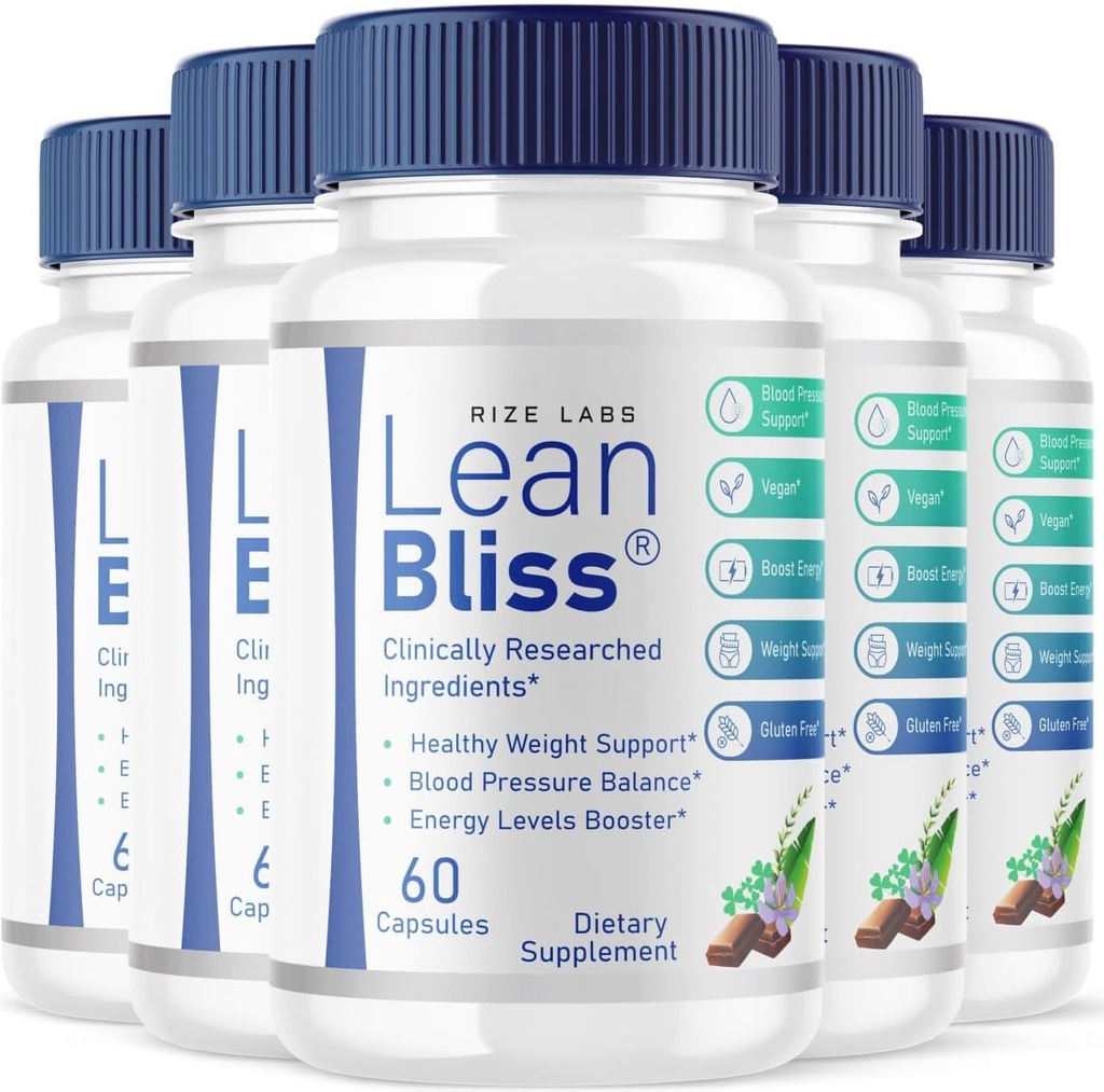 (5 팩) Lean Bliss 체중 감소 알약, Lean Bliss 지방 연소 공식, LeanBlisss 자연적인 무게 관리 & 혈액 지원을 위한 진보된 대사 캡슐, LeanBliss 규정식 보충교재 (300의 캡슐)