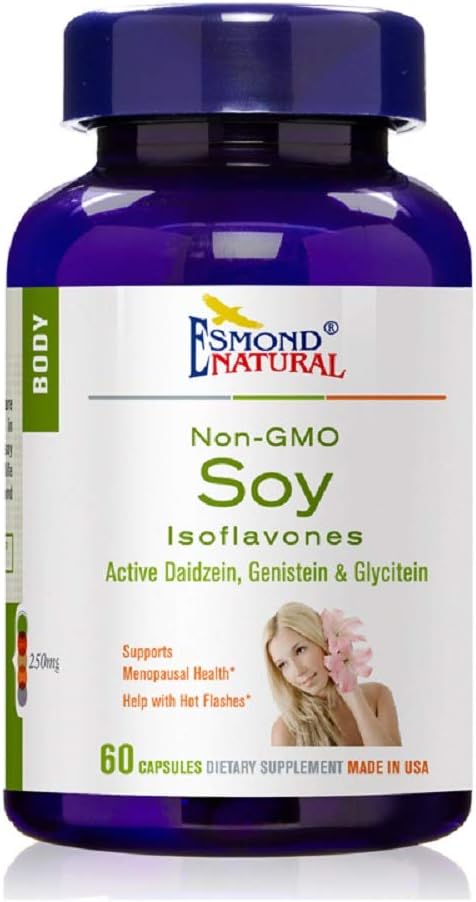 (8 팩) 에몬드 자연: Soy Isoflavones Non-GMO (지원 Menopausal 건강 & 핫 플래시), GMP, 천연 제품 Assn 인증, 미국에서 만든 - 250mg, 480 캡슐