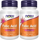 지금 보충 교재, Folic 산 800 mcg + B-12 (Cyanocobalamin) 25 mcg, B 복잡한 비타민, 250의 정제 (포장 2)