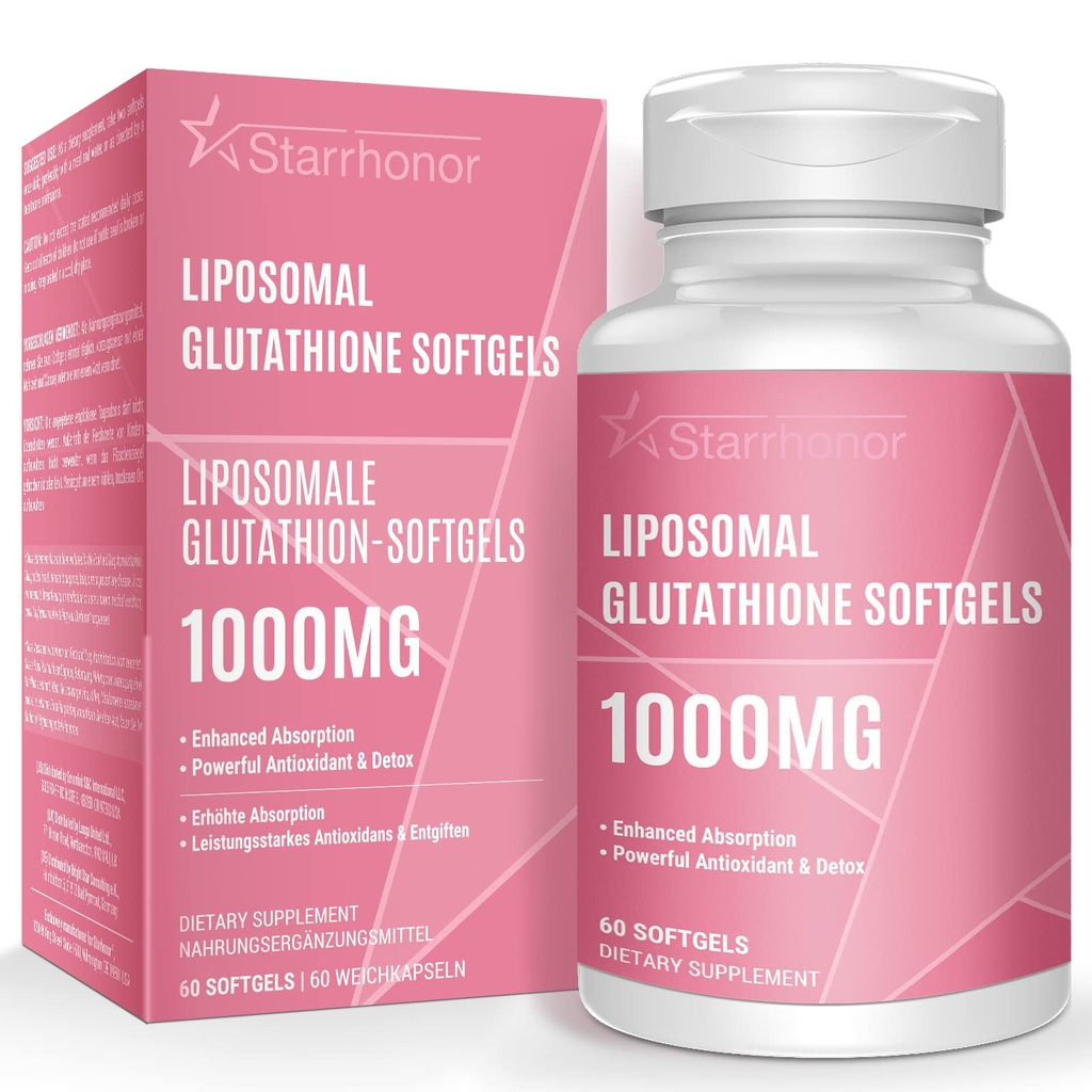 Liposomal 글루타티온 Softgels 1500MG는 비타민 C, 더 나은 흡수, 건강한 노후화, Detox, 면역력, 60 Softgels를 위한 비 GMO 강력한 산화 방지제를 가진 글루타티온 보충교재를 감소시켰습니다