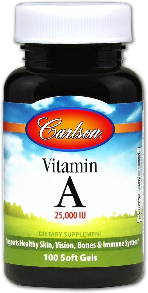 칼슨 노동 - 비타민 A, 25,000 IU, 100 softgels