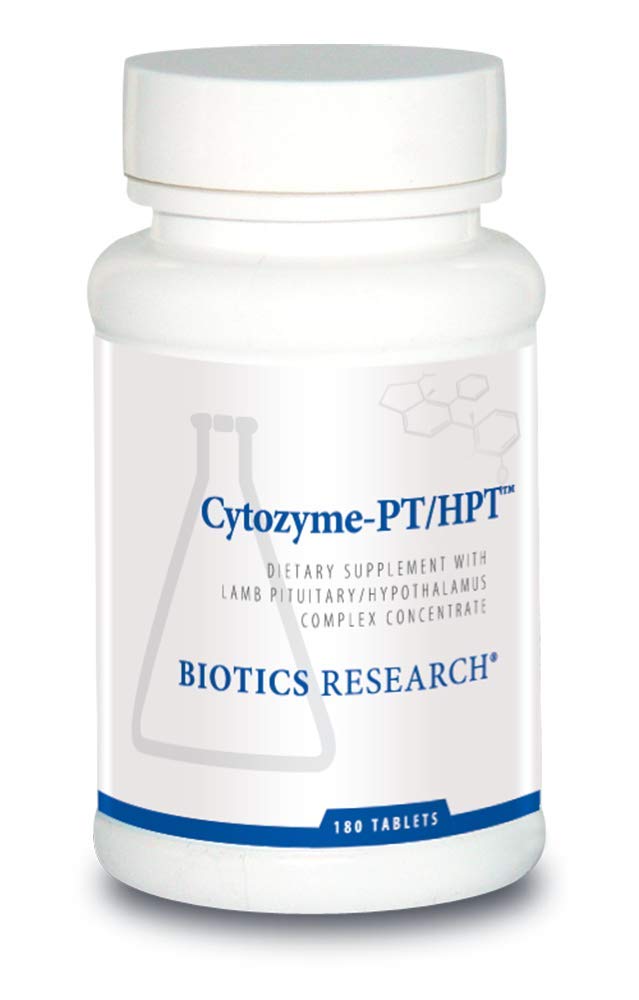 Biotics 연구 Cytozyme PT HPT Lamb Pituitary Hypothalamus Complex, Pituitary Gland 및 Hypothalamus, Adrenal 건강, 두뇌 Boost 180 정제의 기능 지원