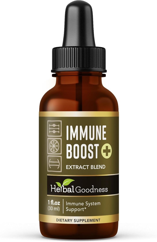 초본 굿니스 면역 지원 액체 1oz – Immune & Gut 건강을 위한 자연적인 초본 보충교재, Echinacea와 더불어 성인 & 아이를 위한 액체 비타민, Astragalus 및 Graviola – 1개의 병