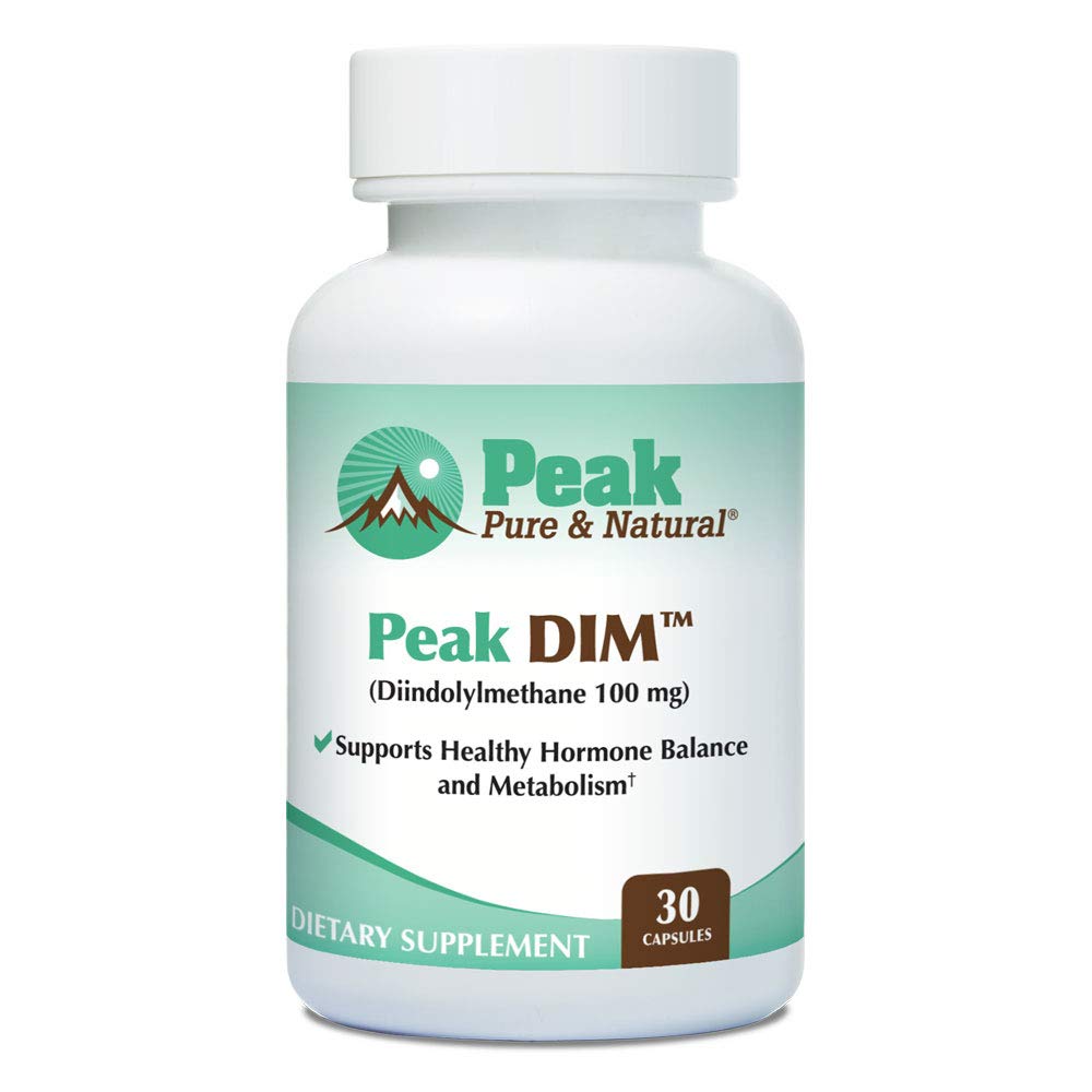 Peak Pure & Natural Peak DIM - 건강한 호르몬 및 에스트로겐 밸런스 지원 - Metabolism Support Supplement | 100mg - 30 캡슐