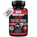 Kaya Naturals UltraTest- 남성 T 부스터 Tongkat Ali, Horny Goat Weed, Tribulus - 에너지, 체력 및 힘 부스터에 대한 천연 운동 보충 - 180 카운트