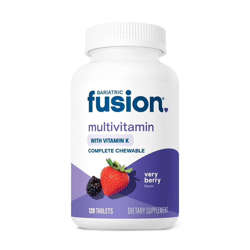 Bariatric Fusion Very Berry Complete Chewable Bariatric Multivitamin with Iron and Vitamin K for Bariatric Surgery Gastric Bypass and Sleeve Gastrectomy - 120 정제