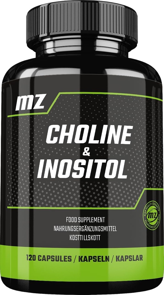 콜린과 Inositol 1200 mg / 서빙 - 120 캡슐 - 2 개월 공급 - 마음 Clarity 및 Relaxation 지원 다이어트 - MZ