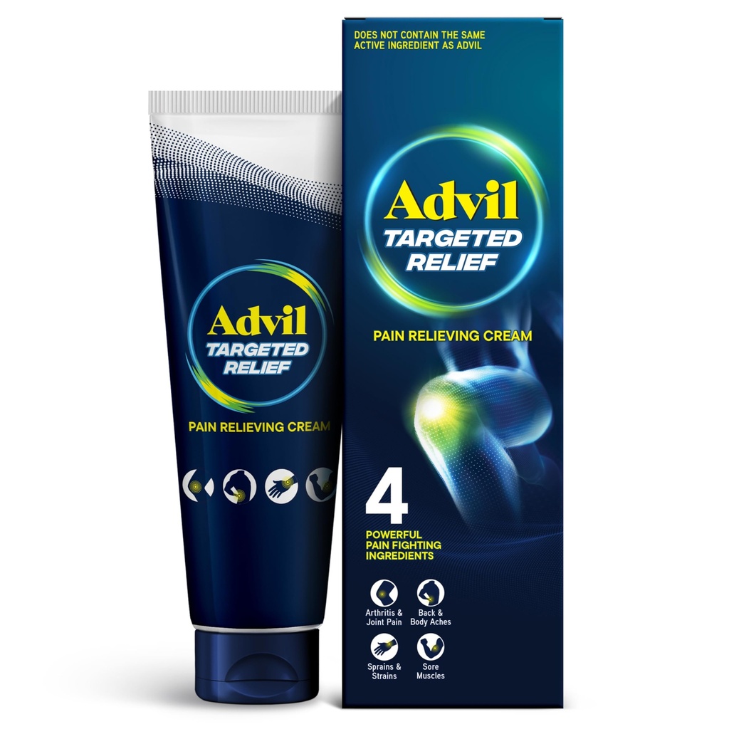 Advil Targeted Relief Pain Relieving Cream, Minor 관절염 통증, 관절 통증, 허리 통증 및 근육 통증의 강력한 완화의 8 시간까지 - 4 oz