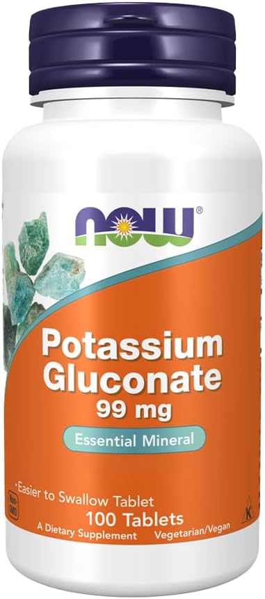 지금 음식 칼륨 글루코네이트, 100 CT
