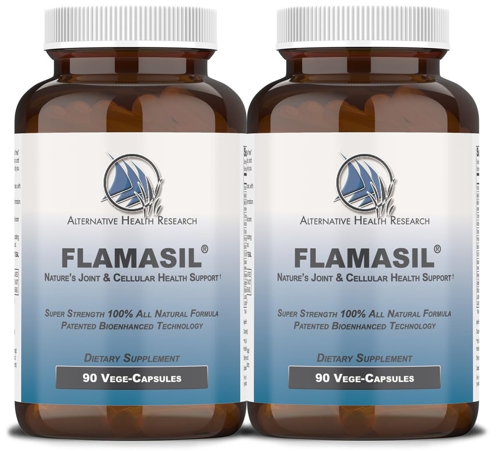 FlamasilTM (2 팩)- 건강한 염증 응답 * | 멀티 허벌 통증 Reliever* 및 관절 보조 | 바이오-Enhanced Turmeric, Boswellia, Resveratrol 및 더 많은 | 13-in-1 Superfood 항 산화제