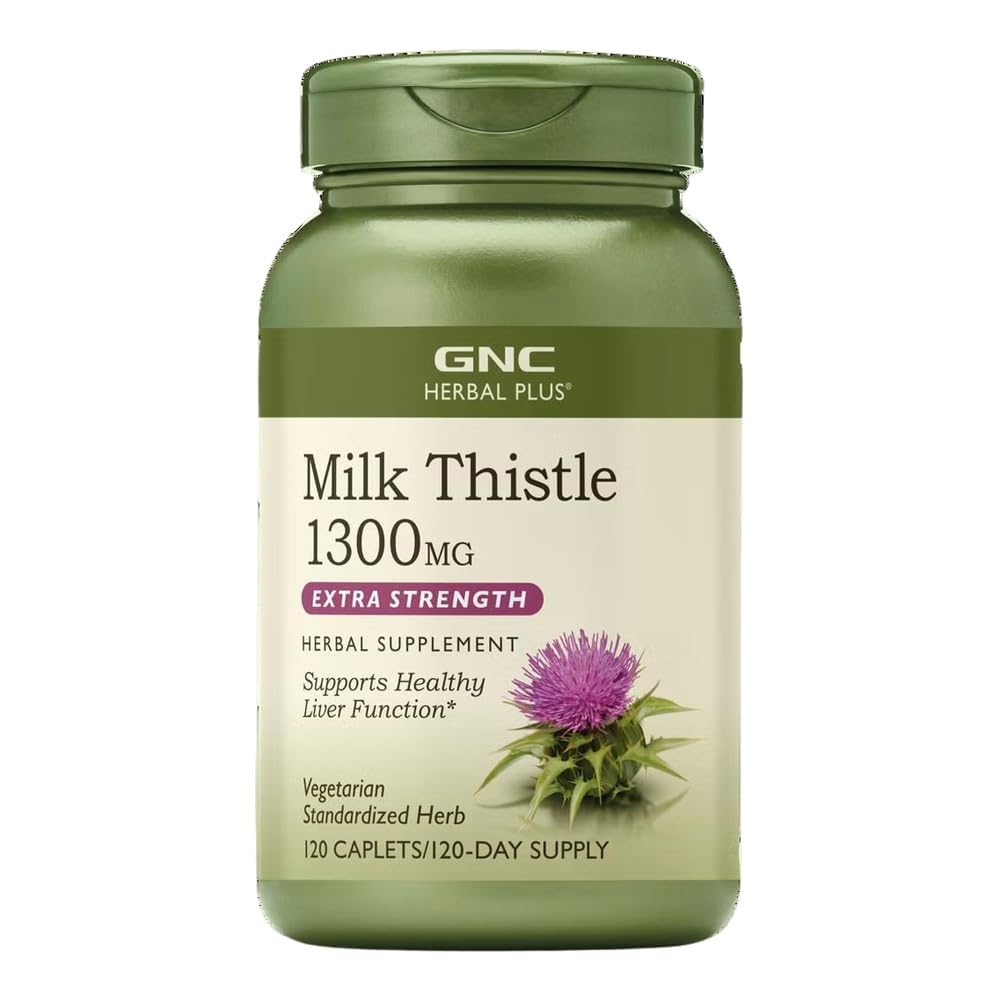 GNC 초본 플러스 우유 이틀 1300mg 보충교재, 여분 힘, 채식주의자, 지원 건강한 간결 기능, 120의 서빙