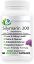 Silymarin 300 – Silybin 300 mg을 가진 표준화된 우유 이틀 추출물 – 간 및 신장 건강, 간결 Detox 및 Cleanse, 산화 방지제 – Vegan - 180 식물성 캡슐