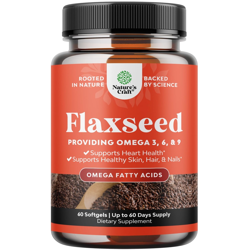 Flaxseed 기름 1000mg Softgels - 심장 건강 소화와 뇌 지원을 위한 높은 힘 Flax씨 기름 Softgels - 찬 압박된 유기 Flaxseed 섭리 식물에 근거한 Omega 3 6 9