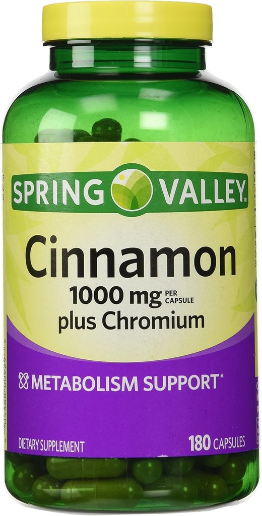 봄 밸리 Cinnamon 1000mg 플러스 크롬, 180 캡슐