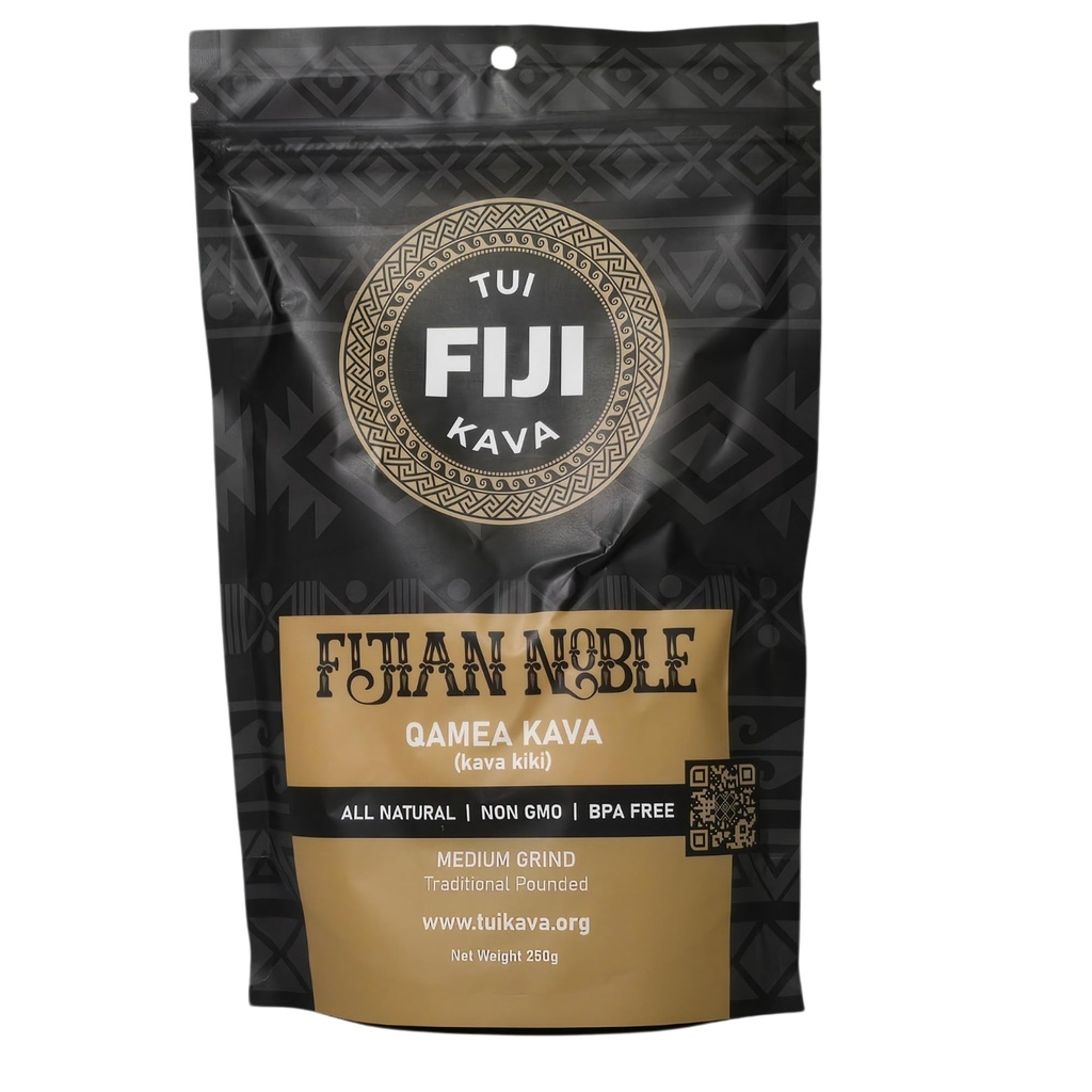 TUI KAVA PREMIUM WELLNESS KAVA -TRADITIONAL 피지아 Noble Pounded Medium Grind 250g (8.8oz) - TRIAL SIZE | 매우 헤드 데이 타임 Kava | 모든 자연 휴식 | 증가 초점 | 무드 / 슬립 지원 | 스트레스 | 강사 BAG REQUIRED